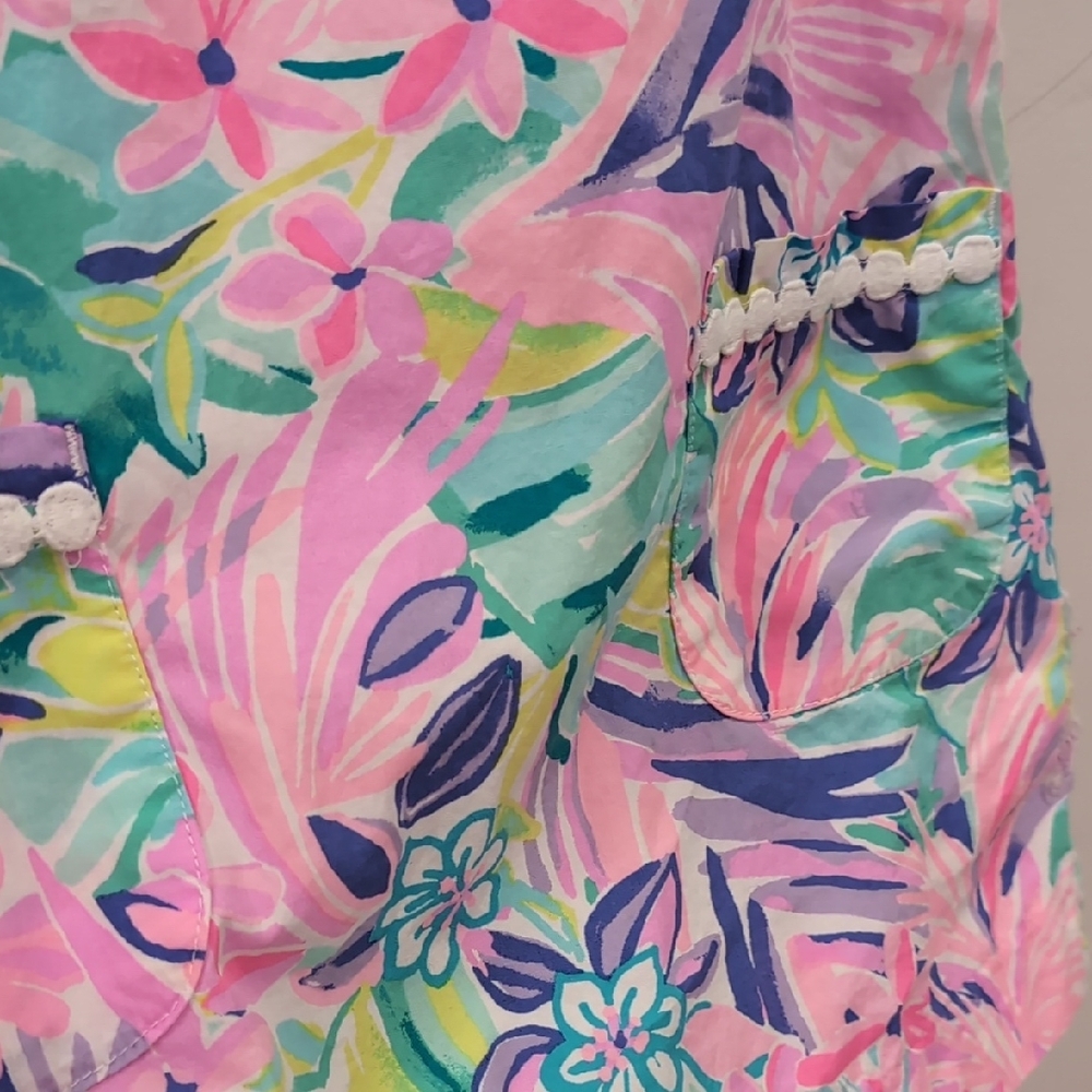 Lilly Pulitzer Pink and Green Floral Kids Dress - Picture 8 of 9